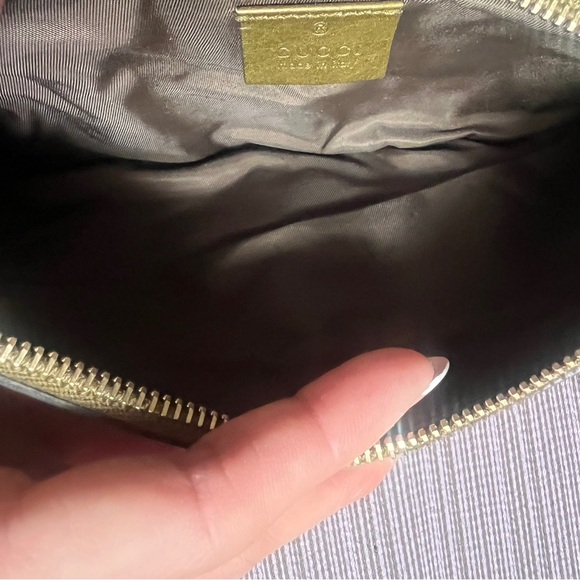 Gucci Gold,GUCCISSIMA OLIVE  Clutch excellent condition leather WRISTLET - Picture 9 of 10